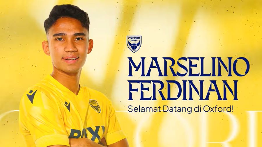Marselino Ferdinan resmi memperkuat tim kasta kedua Inggris, Oxford United. (oufc.co.uk)