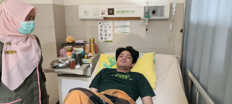 Masyhuri Nur Farkhani, seorang warga Tamantirto, Kasihan, Bantul yang dirawat akibat demam berdarah