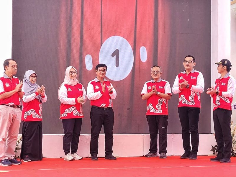 SIMBOLIS: Pj Bupati Magelang bersama jajarannya saat meluncurkan layanan Hospitarasa di RSUD Muntilan, Rabu (21/8/2024).