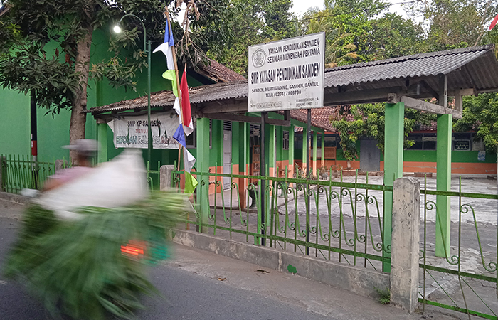 MERANA: SMP swasta di Bantul yang masih minim siswanya sampai sekarang.Khairul Ma