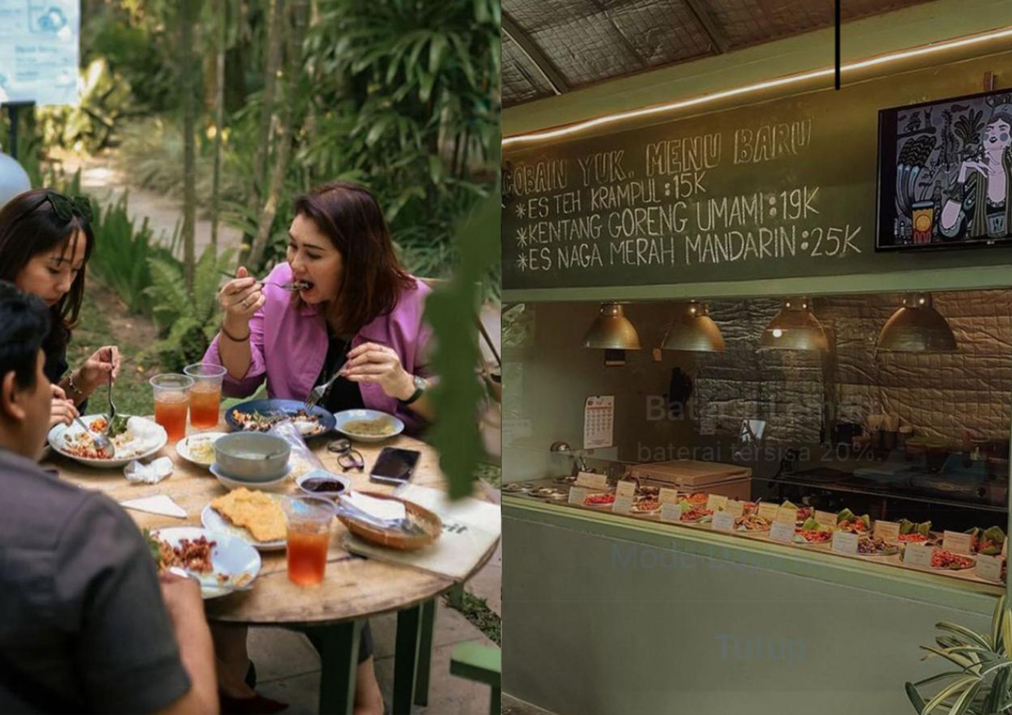 Mencicipi kelezatan makanan tradisional di Legit dapur dan Kebun Condongcatur.