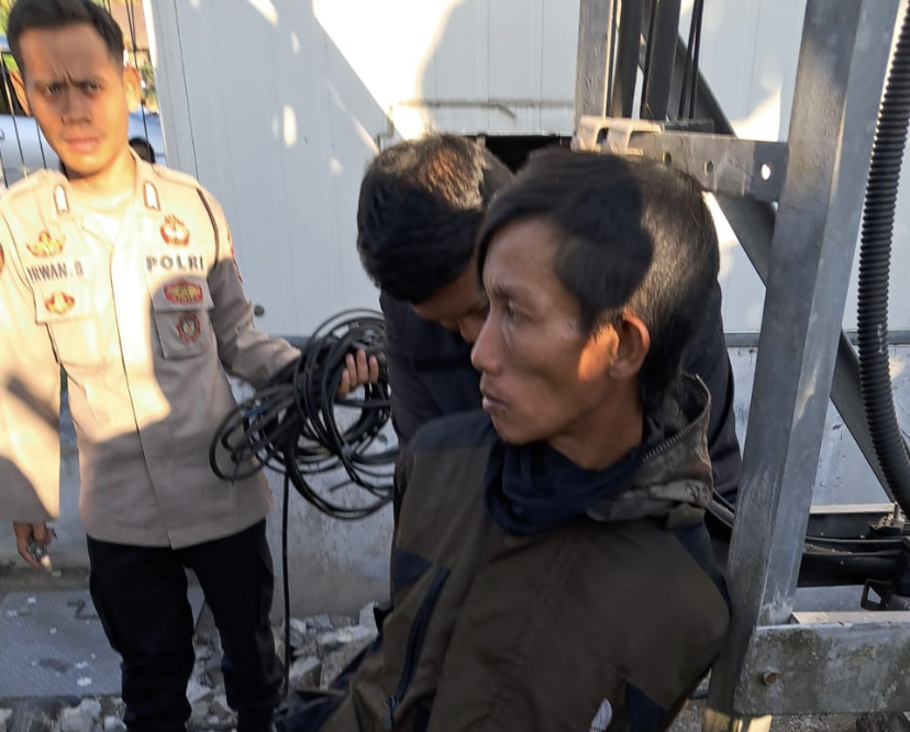 Baskoro ditangkap polisi karena berupaya mencuri kabel tower