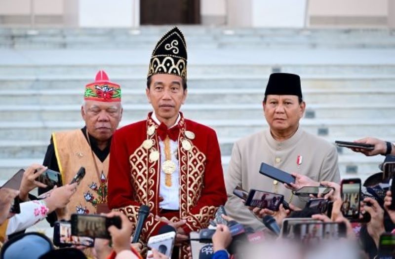 Presiden Jokowi saat peringatan 17 Agustus di IKN.
