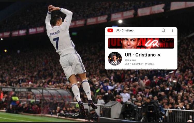 Cristiano Ronaldo saat melakukan selebrasi