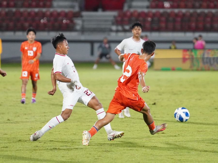 penampilan timnas Indonesia U17 saat kekalahan atas India dengan skor tipis 0-1 (PSSI)