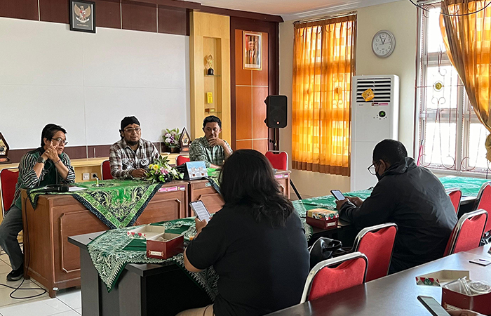 BERSIAP: Jajaran Dinas Pariwisata (Dinpar) Bantul saat memberikan keterangan terkait atraksi wisata di Pantai Parangtritis dan Pantai Depok pada September mendatang (29/8).