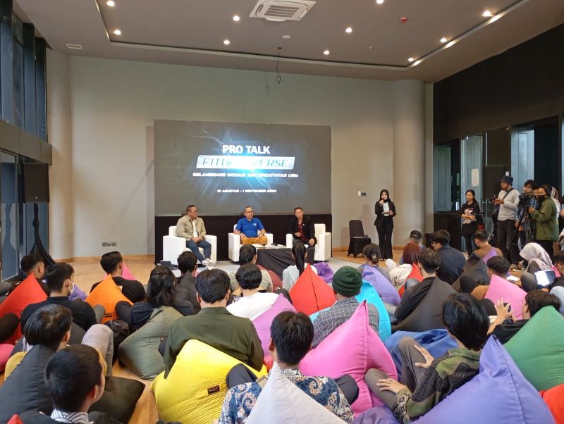 Suasana Pro Talk Fitnessverse yang diselenggarakan oleh Fitness Professional Academy di Gelanggang Inovasi Kreasi (GIK) UGM, Sabtu (31/8/2024).&nbsp;