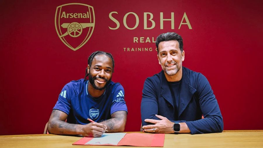 Raheem Sterling resmi perkuat Arsenal dengan status pinjaman dari Chelsea (arsenalfc)