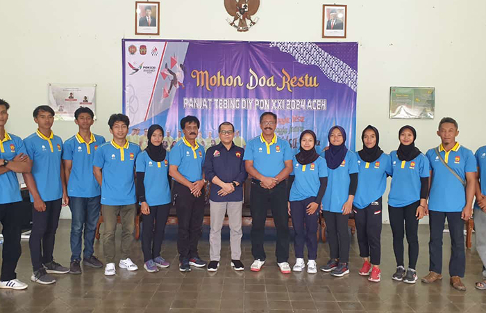 TARGET: Doa bersama persiapan PON XXI Aceh-Sumut di Balai Pemuda dan Olahraga (BPO) Provinsi DIY, Minggu (1/9)Dok. Ketua FPTI&nbsp;Yogyakarta