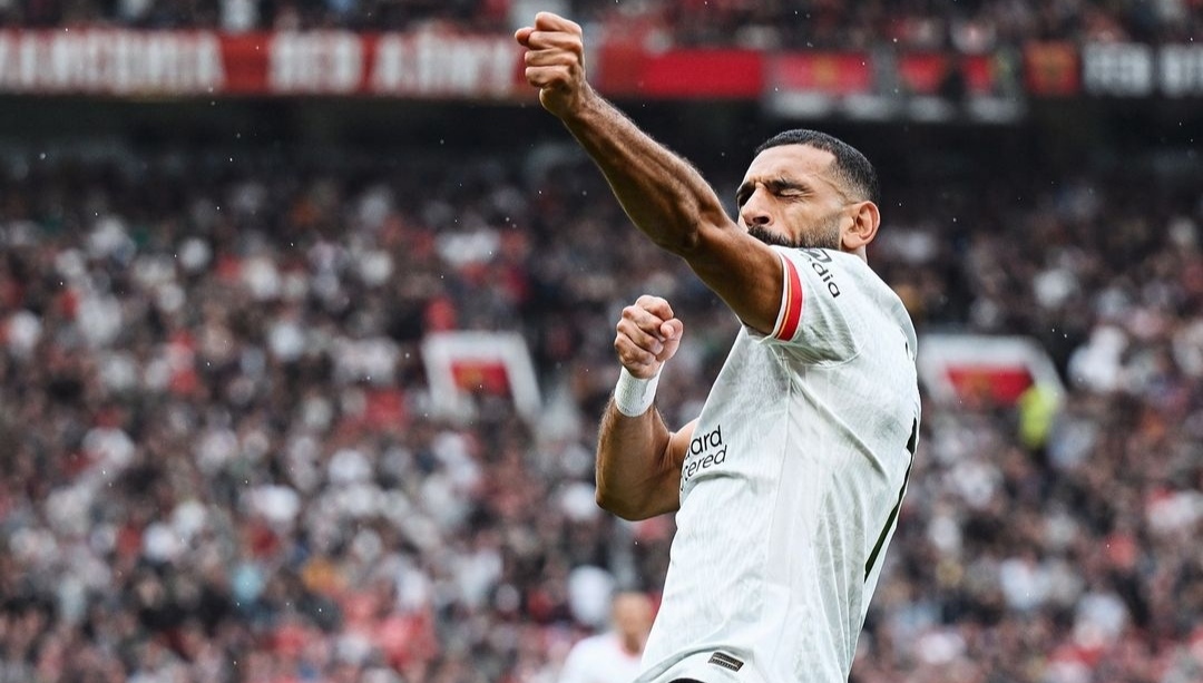 Selebrasi Mohamed Salah usai mencetak gol ke gawang Manchester United (ig liverpoolfc)