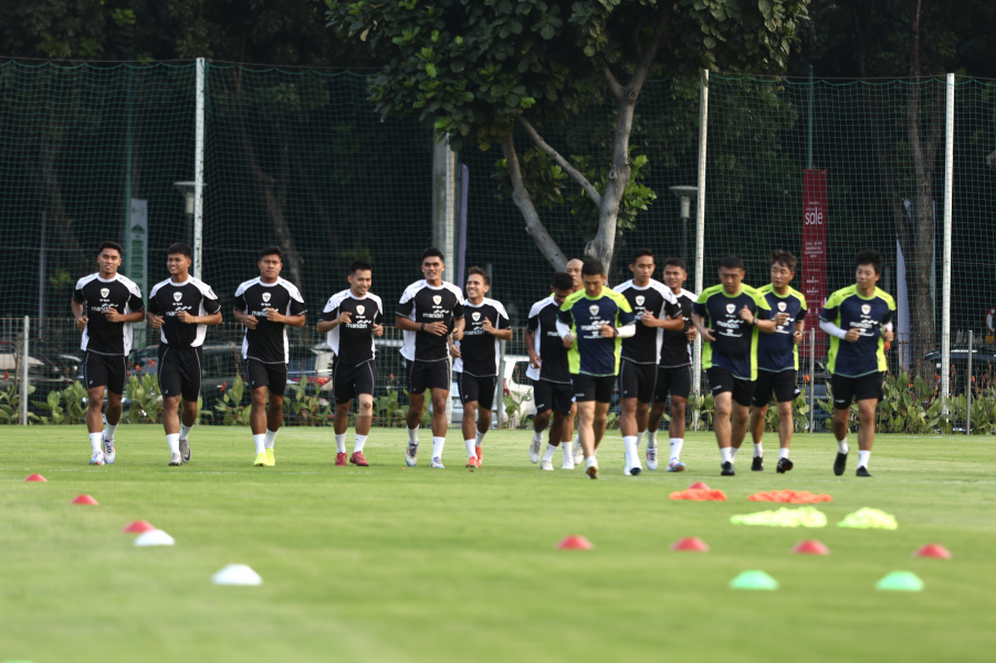 Penggawa timnas Indonesia jalani latihan bersama sebelum terbang ke Arab Saudi (pssi)