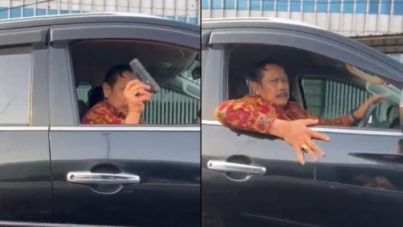 Pengendara Pajero arogan yang viral.