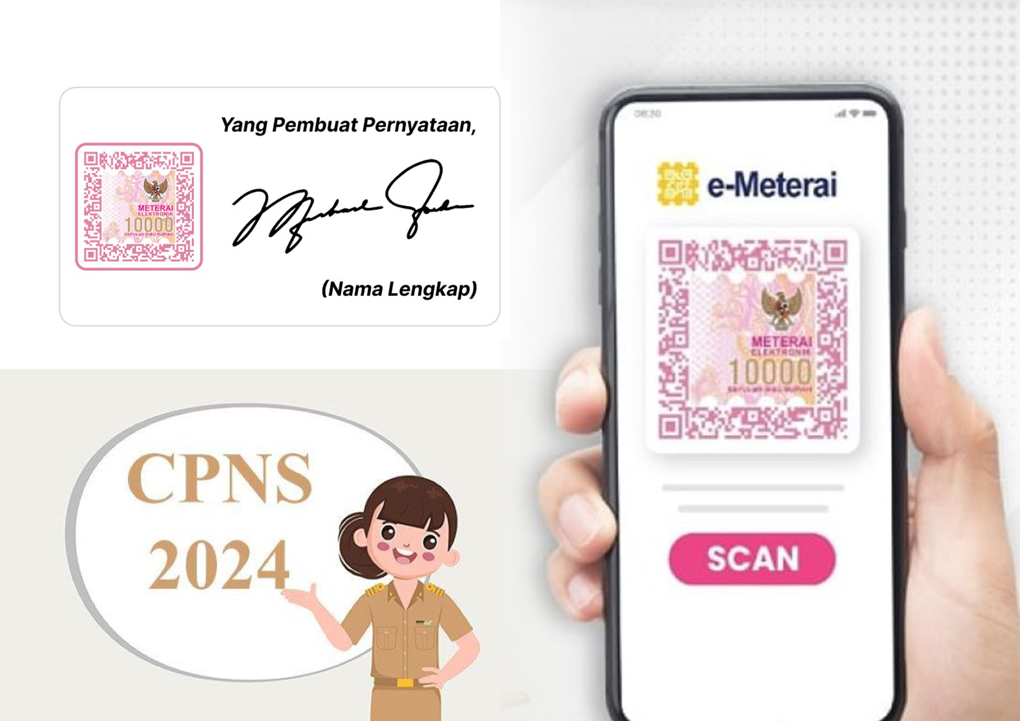 e-Materai pendaftaran CPNS 2024.
