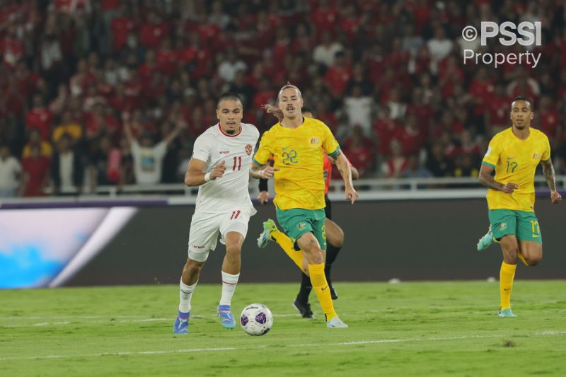 Timnas Indonesia sukses redam permainan Australia yang berakhir dengan skor berimbang 0-0 (PSSI)
