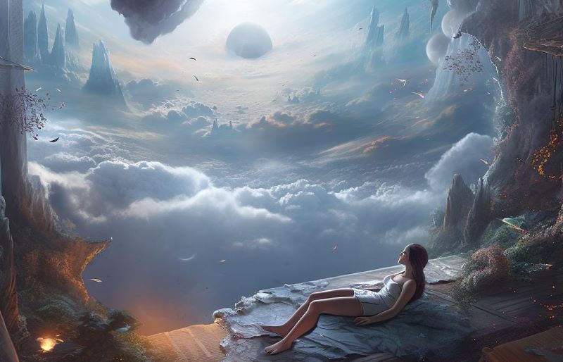 Ilustrasi saat mengalami lucid dream.