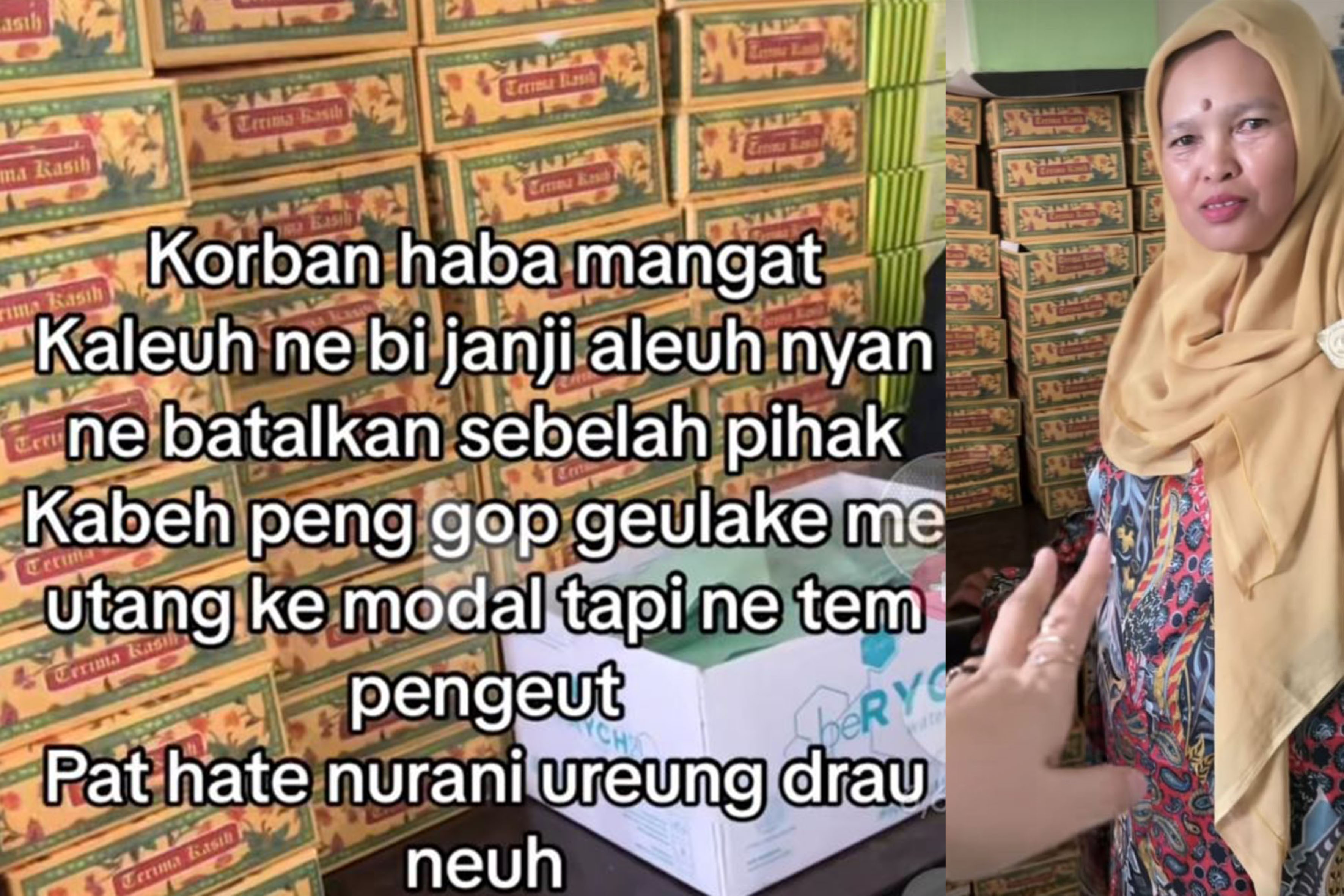 Pengusaha catering tunjukkan pesanan 3.000 kotak makanan yang telah dipersiapkannya dan dibatalkan secara mendadak sehari sebelum acara PON XXI Aceh-Sumut dimulai.