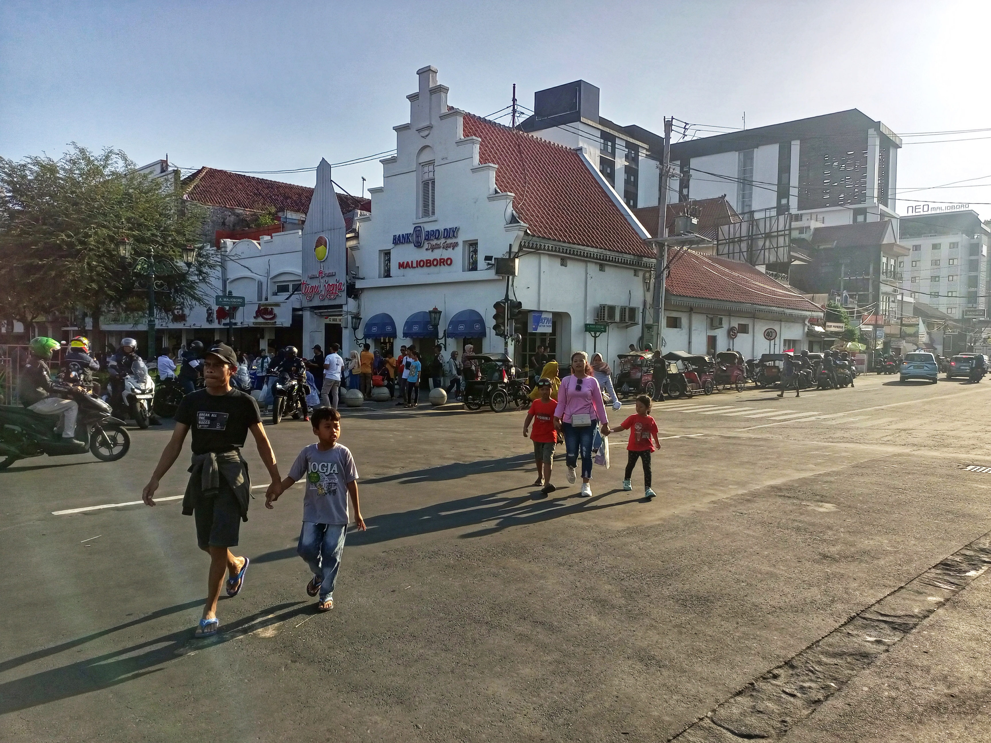 Suasana kawasan Malioboro sisi utara, Kota Jogja, Sabtu (14/9).