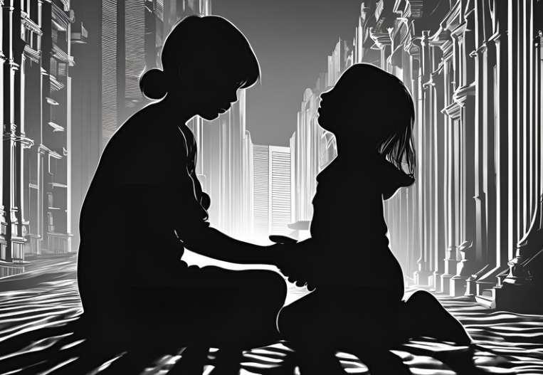 ilustrasi prostitusi anak.  (Canva, image generator)