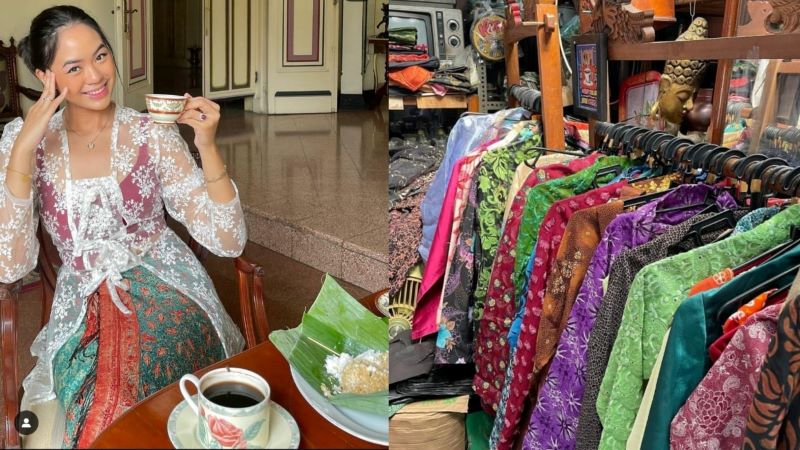 Rania Yamin Putri Keraton Solo yang menggunakan kebaya dalam kesehariannya.