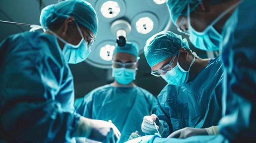 Ilustrasi tindakan bedah atau operasi oleh dokter.