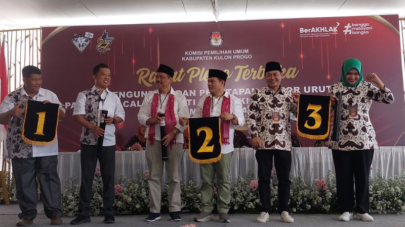 PRNGUNDIAN: 3 Paslon mendapatkan nomor urut untuk Pilkada 2024.&nbsp;
