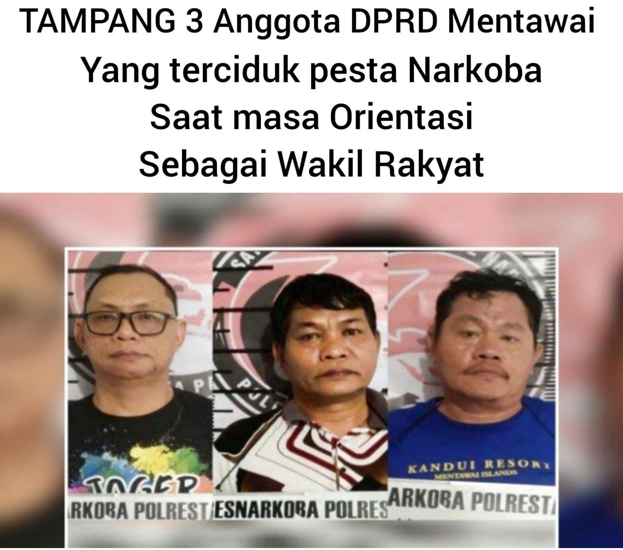 Tiga anggota DPRD ditangkap.