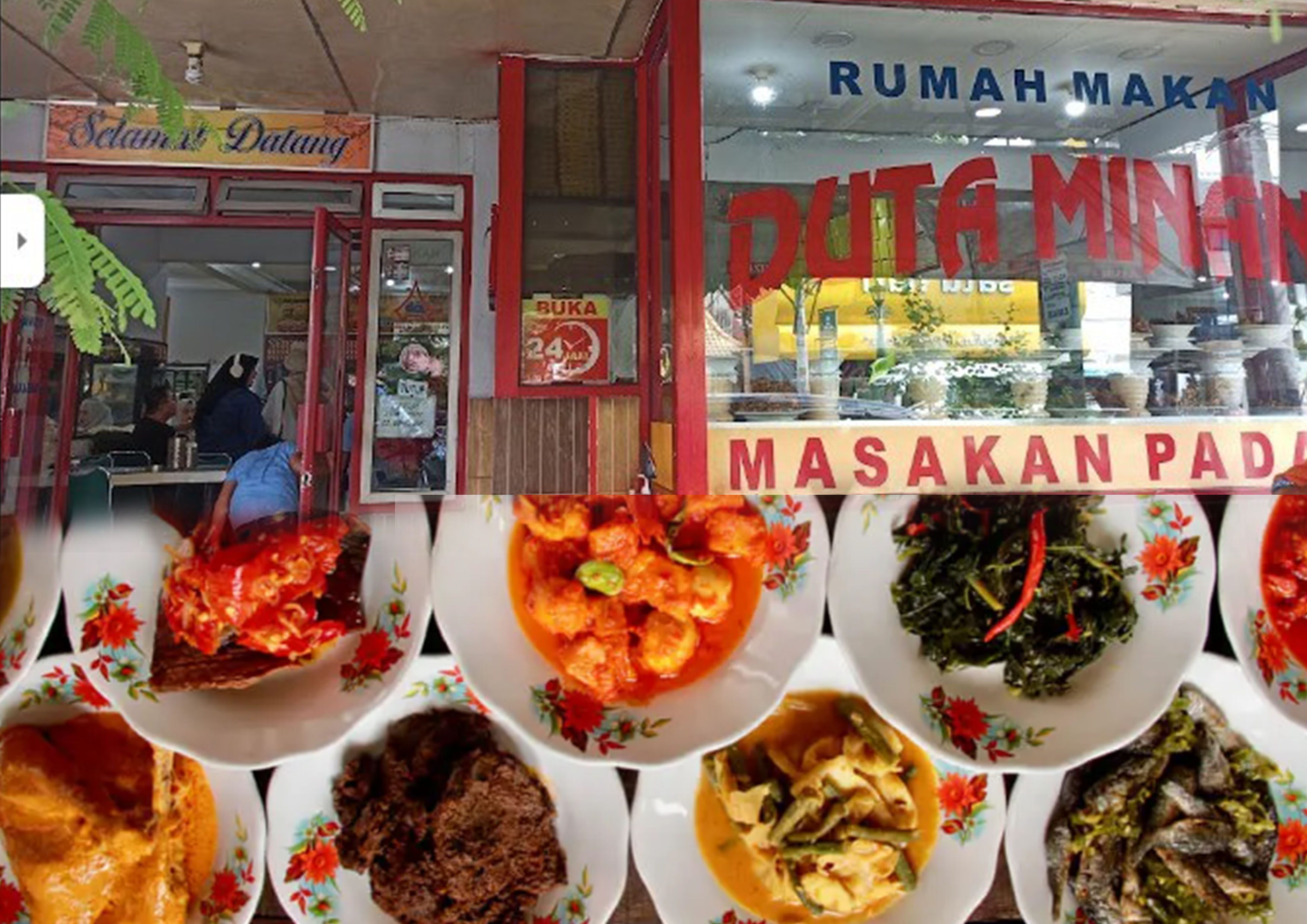 Masakan Padang yang menggugah selera.