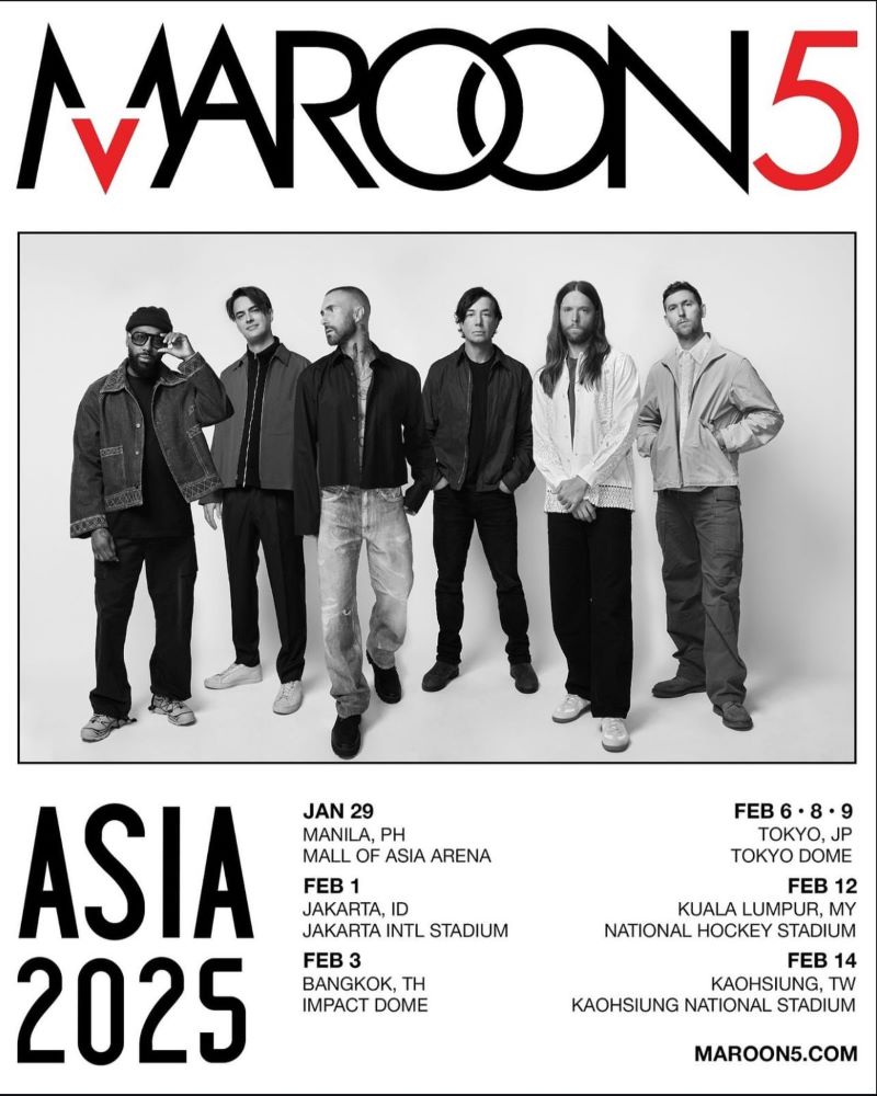 Maroon 5 bakal gelar konser di Jakarta.