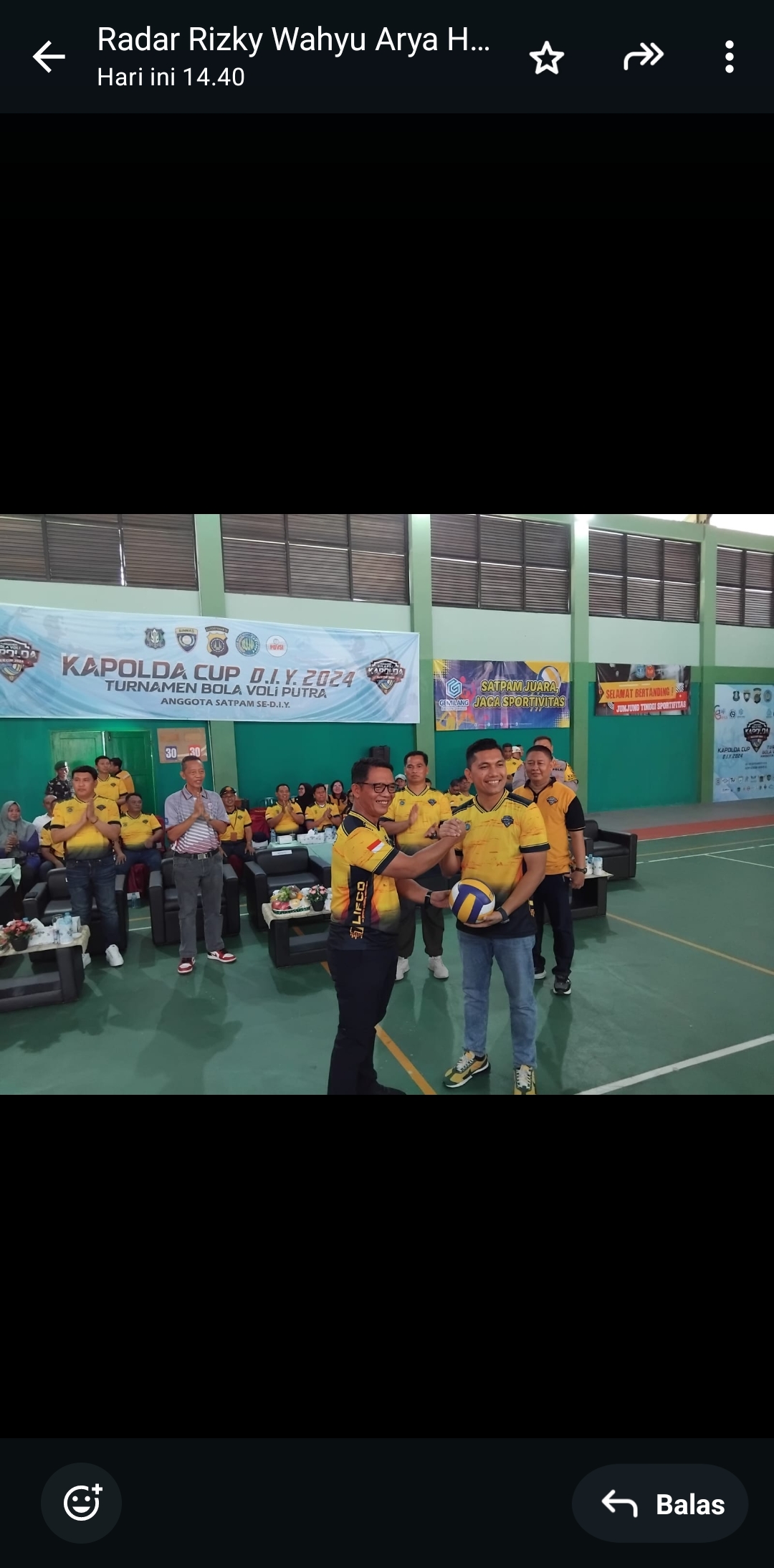 Keterangan Kapolda DIJ Irjen Suwondo Nainggolan saat membuka Kejuaraan Bola Voli Kapolda Cup DIJ 2024