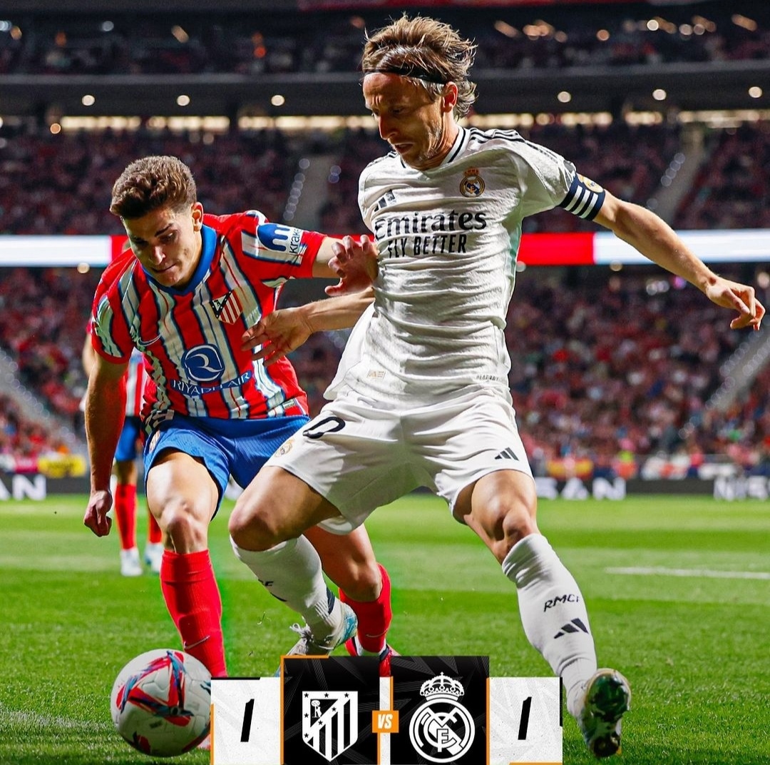 Derbi Madrid antara Atletico Madrid kontra Real Madrid berakhir imbang 1-1 (ig realmadrid)