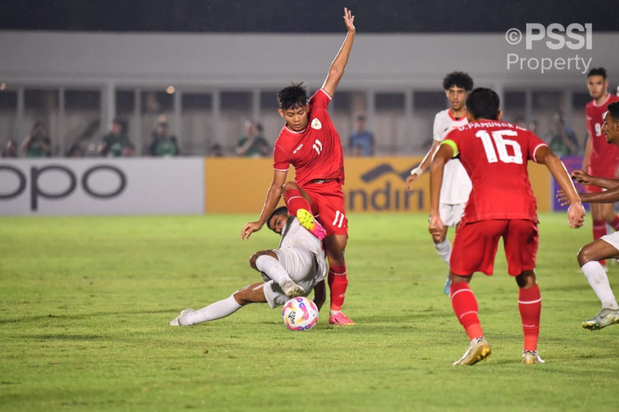 Sengitnya pertandingan timnas Indonesia kontra Yaman dalam matchday terakhir grup  F yang berakhir imbang 1-1 (PSSI)