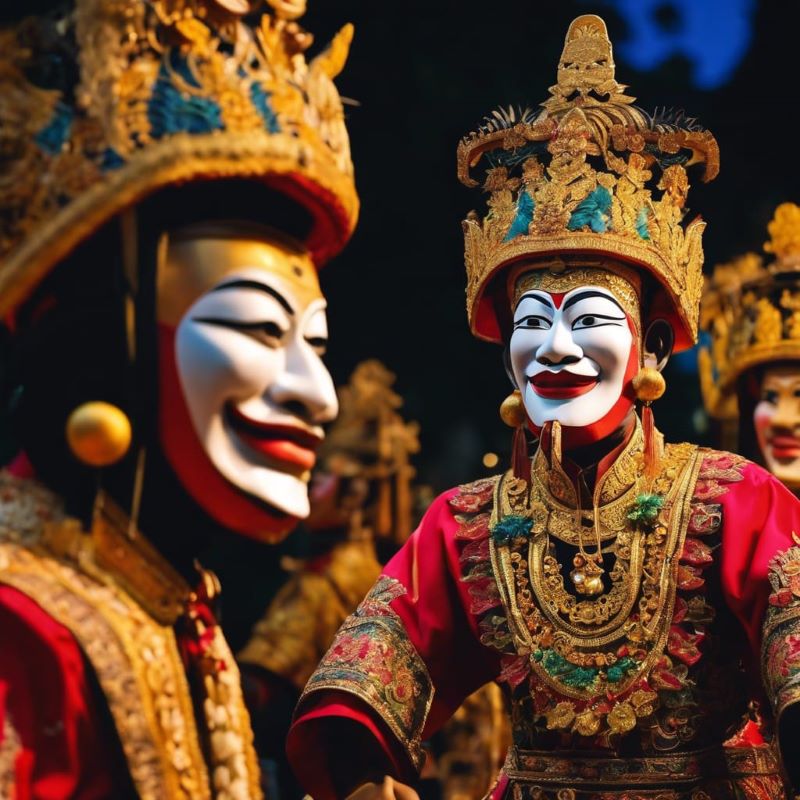 Ilustrasi Wayang Wong dalam event Wayang Jogja Night Carnival 2024.