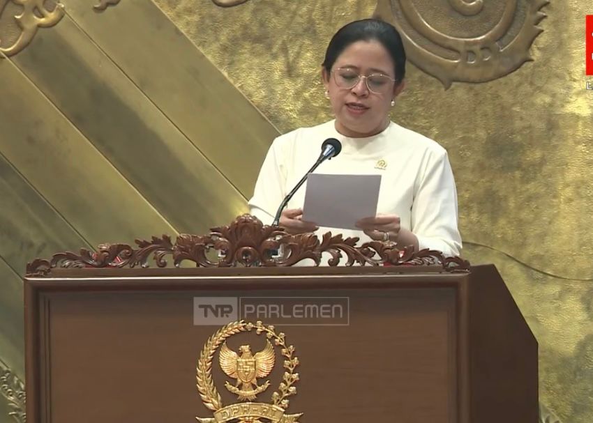 Puan Maharani dalam Paripurna DPR, Senin (30/9/2024).