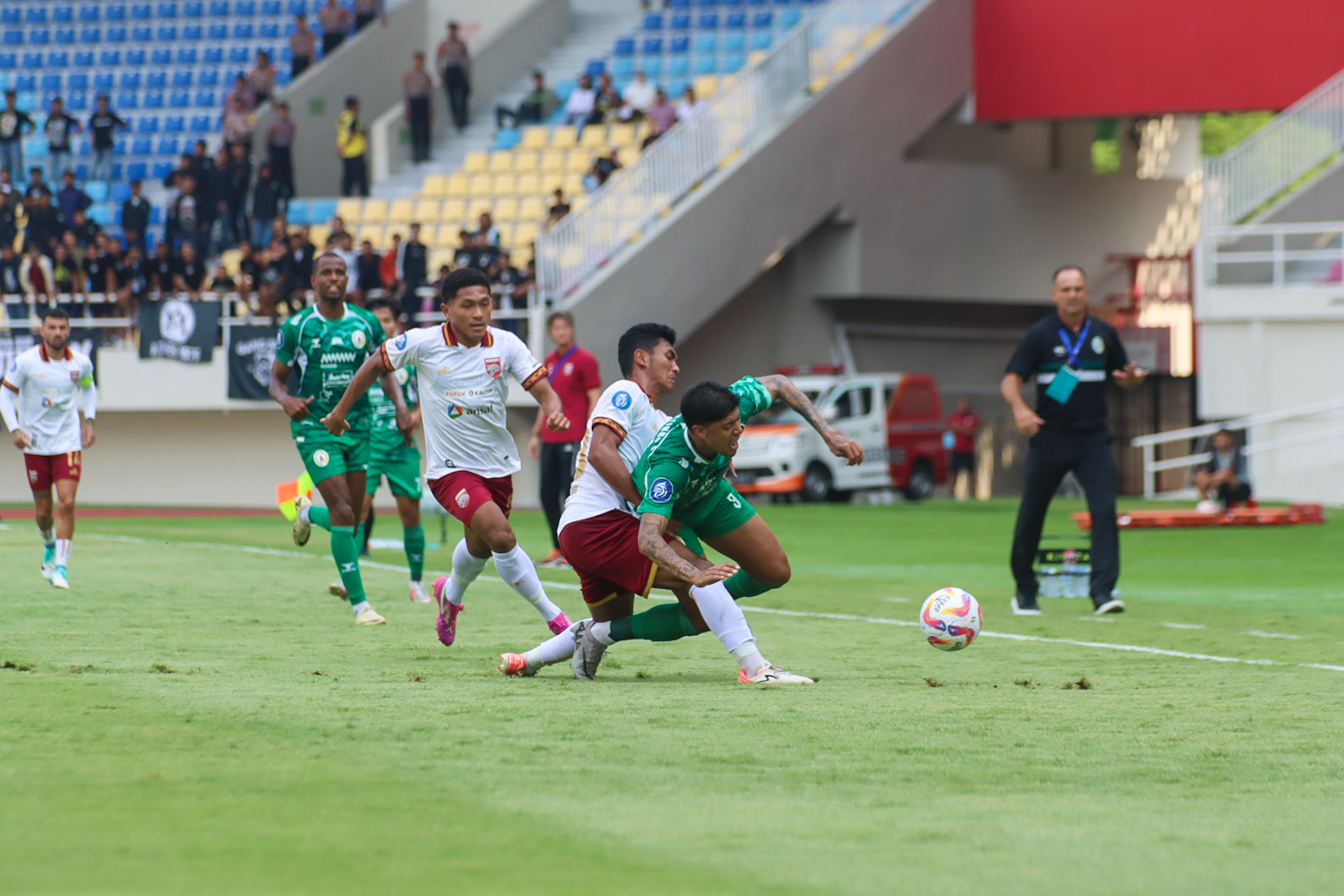 Wagner Lopez saat mendampingi PSS Sleman Vs Borneo Fc Samarinda di Stadion Manahan Solo.