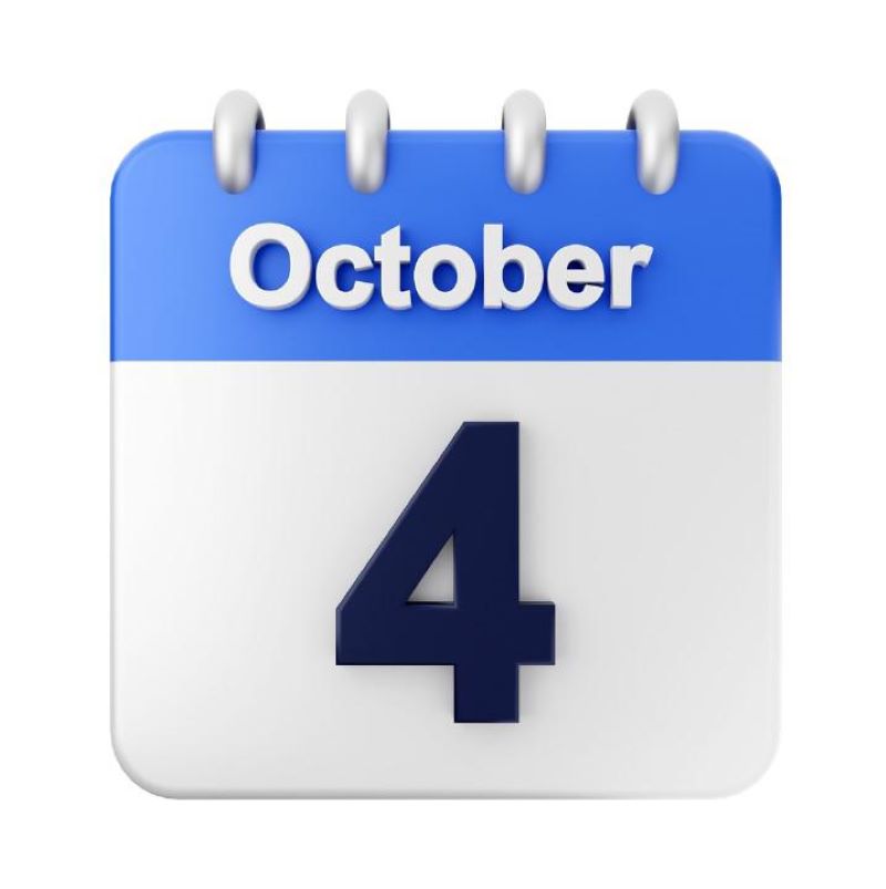 Ilustrasi Kalender 4 Oktober (Sumber: www.canva.com)