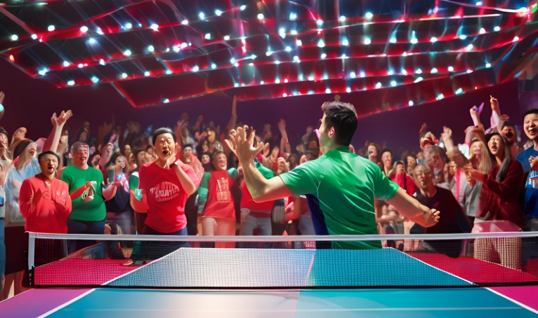 ilustrasi pingpong.  (AI Canva Image Generator)