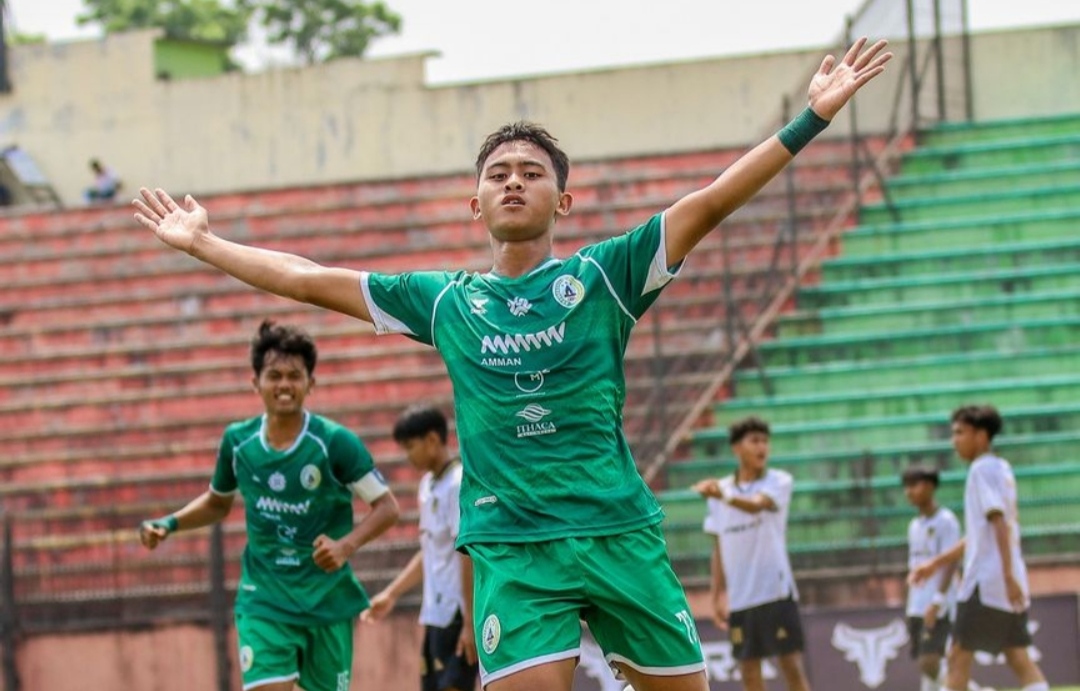 Selebrasi pemain muda PSS Sleman setelah mencetak gol ke gawang Persis Solo di EPA Liga 2 (ig pss_development)
