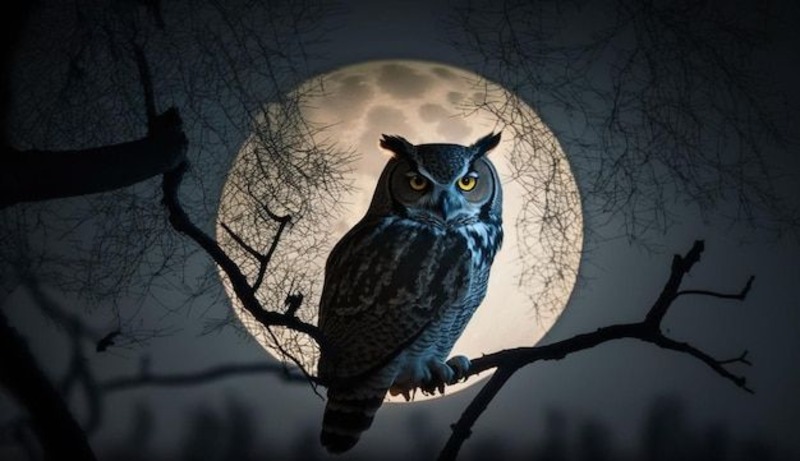 Ilustrasi burung hantu.