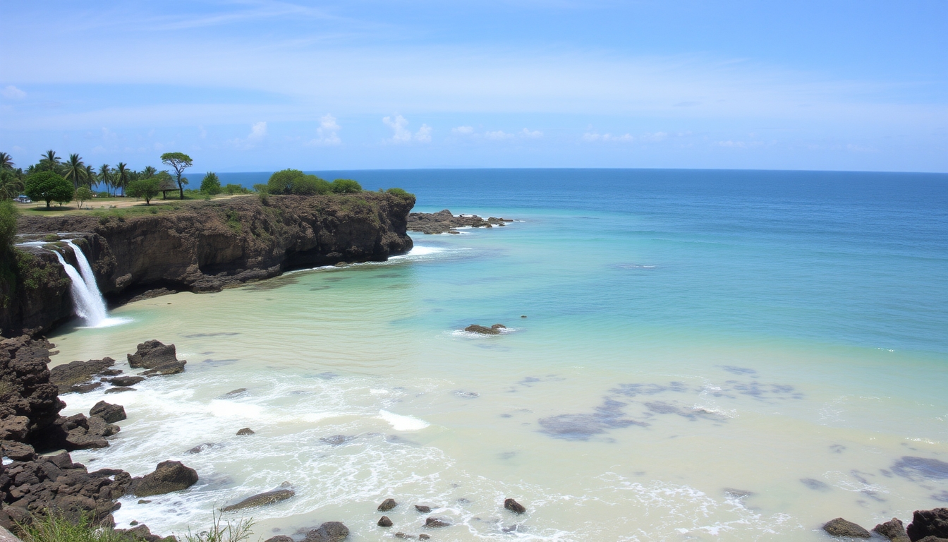 Ilustrasi Pesona Pantai Hidden Gem di Pacitan. (AI/Art Generator)