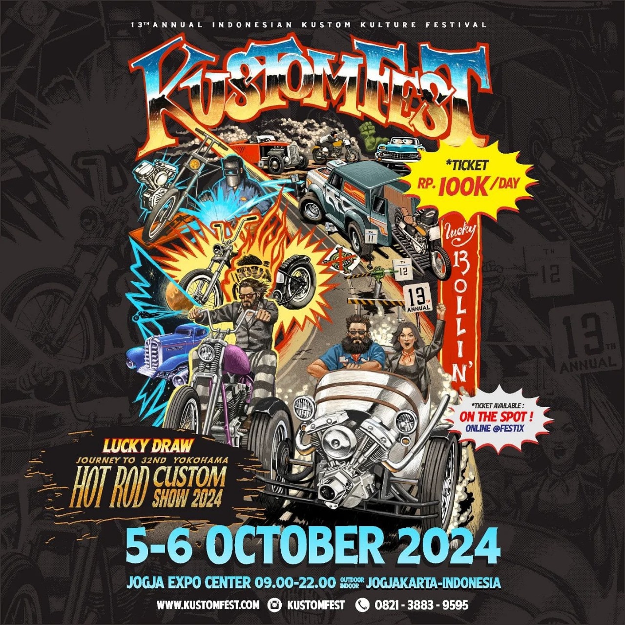 Festival Kustom Indonesia, KUSTOMFEST 2024 Siap Digelar di Yogyakarta Akhir Pekan Ini.
