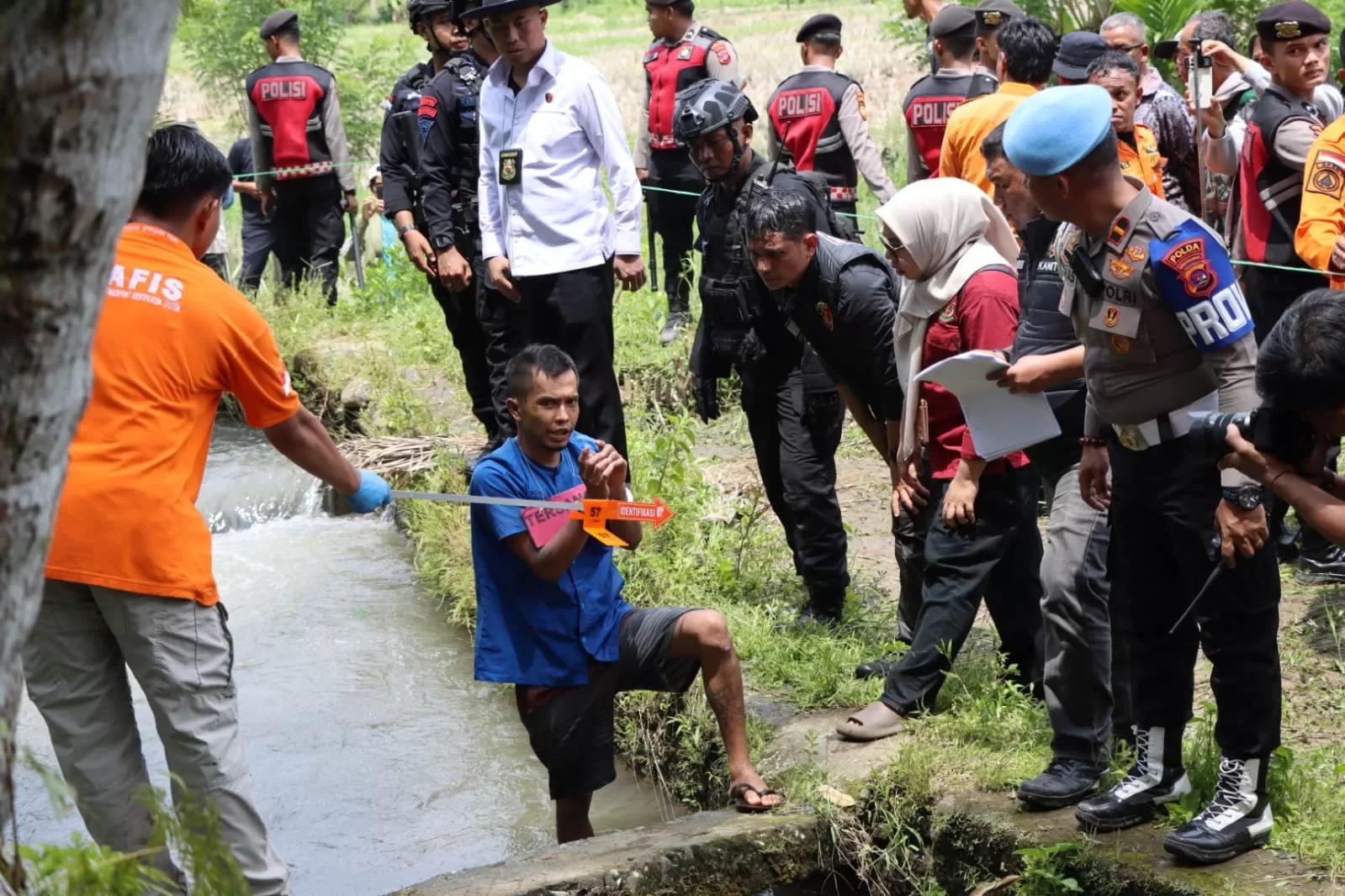 Proses reka adegan kasus pembunuhan Nia Kurnia Sari, Senin (7/10/2024).