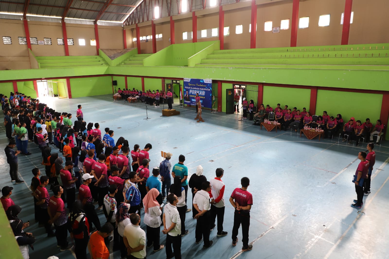 Pembukaan Porkab Purworejo 2024 oleh Pj Sekda Purworejo GOR Sarwo Edhie Wibowo, Rabu  (9/10).