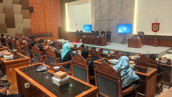 FOKUS: Rapat paripurna digelar untuk penetapan calon pimpinan DPRD Gunungkidul Rabu (9/10/2024).