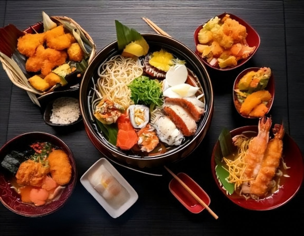 Makanan Jepang. Sumber: (AI/https://firefly.adobe.com)