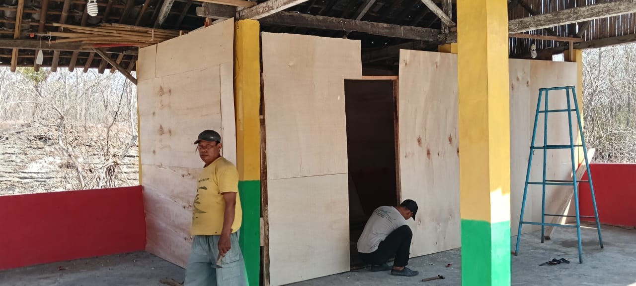 Pembangunan TPS3R Kalurahan Caturharjo masih dalam proses.