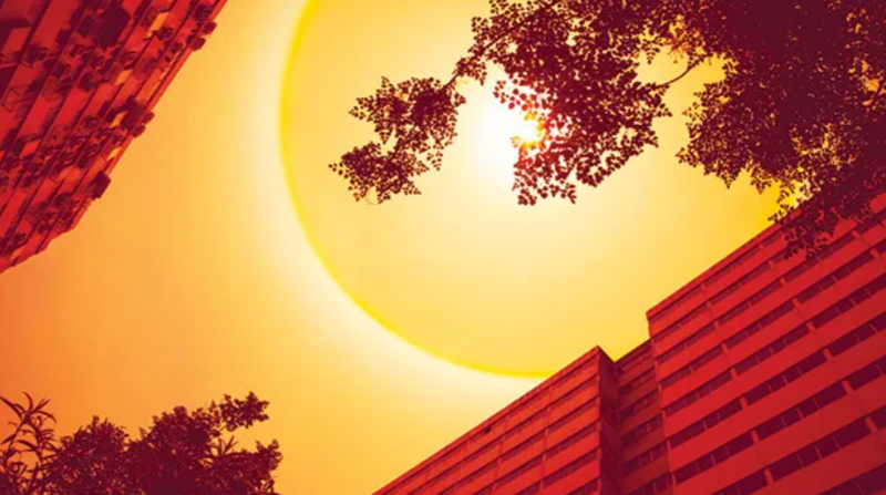 Ilustrasi cuaca panas ekstrem.