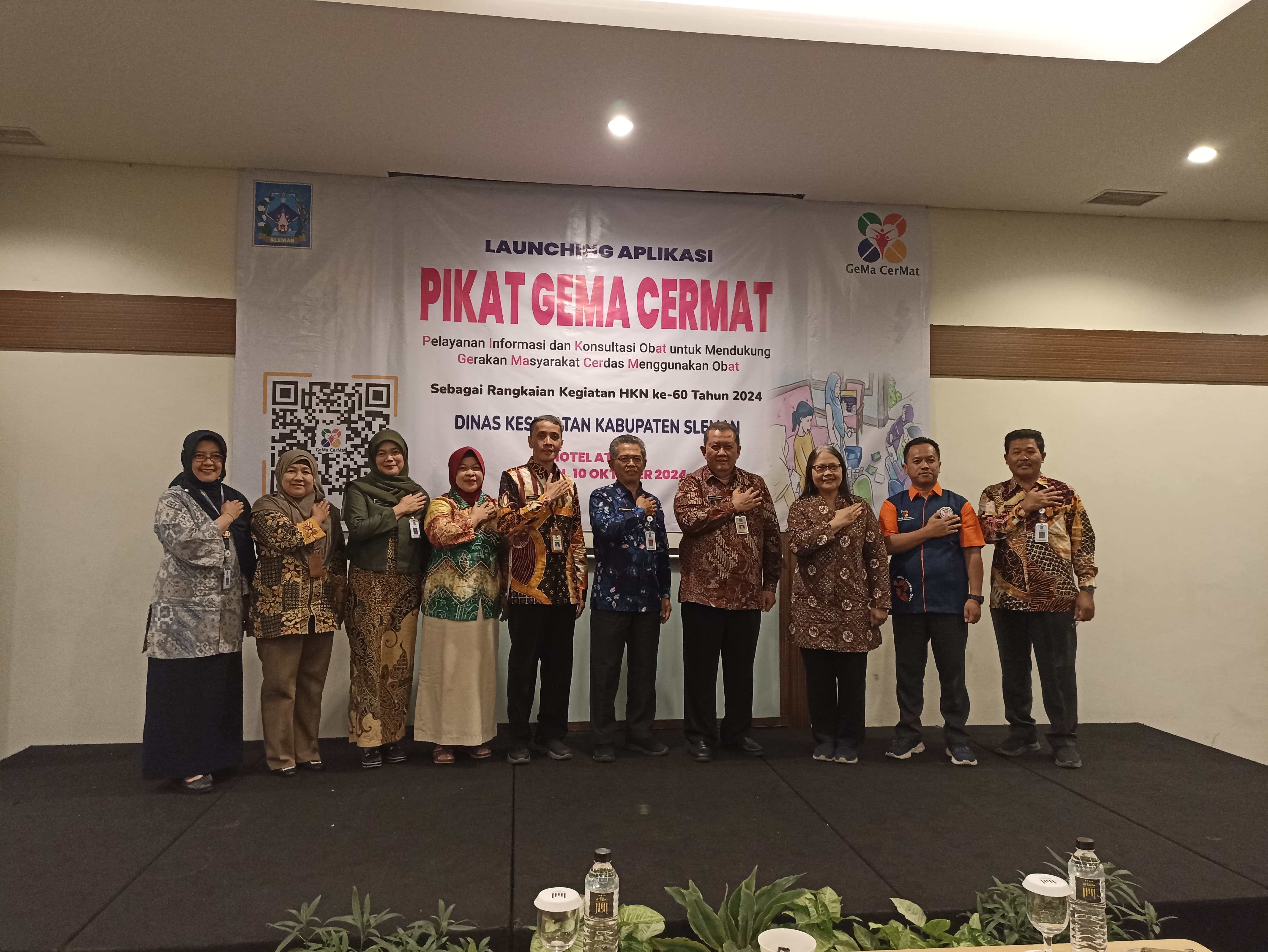 Dinas Kesehatan (Dinkes) Sleman resmi meluncurkan aplikasi Pikat Gema Cermat di Hotel Atrium, Sleman, Kamis (10/10/2024).