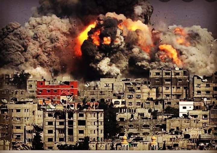 Penyerangan tentara Israel di Gaza Palestina.