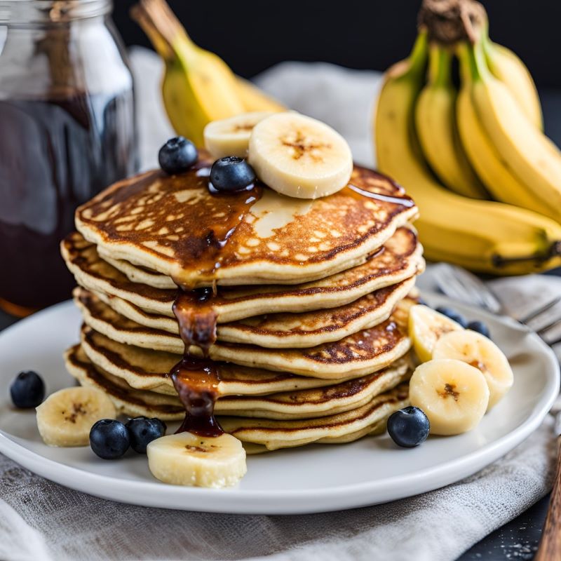 Kelezatan pancake pisang yang menggoda selera.