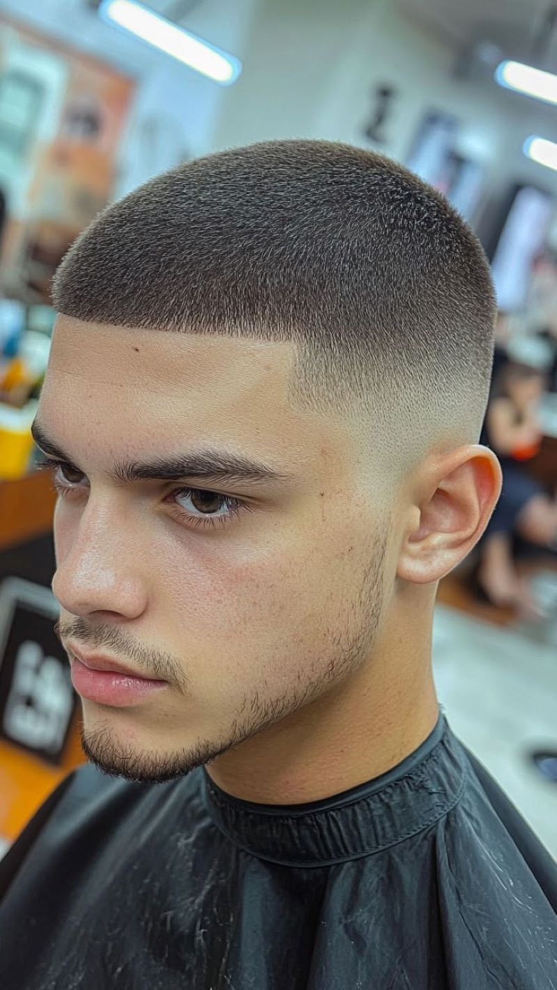 Buzz cut.